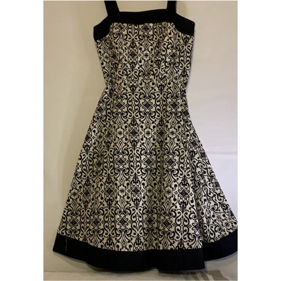 Kim Rogers NWT Signature Dress Sundress Size 12 Petite Black And White - Picture 2 of 5